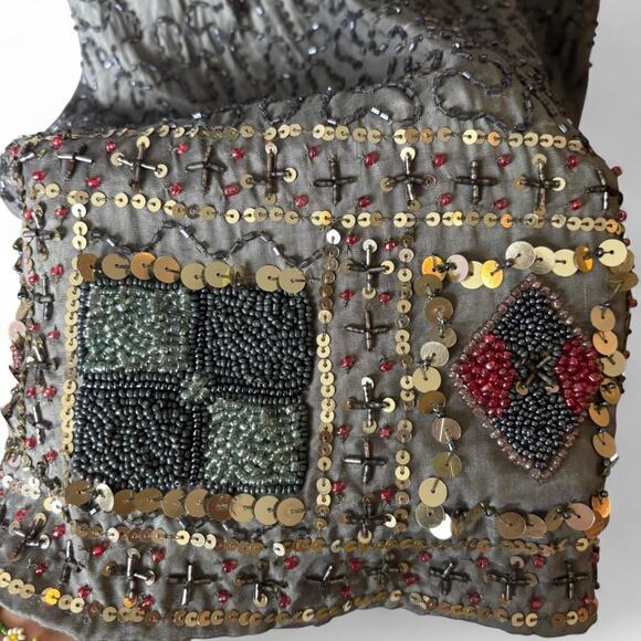 NWT Raga Beaded Sequin Shift Dress – Art Deco Boho Cocktail Mini - Picture 3 of 8